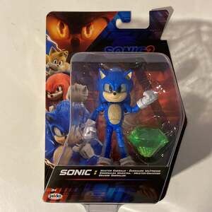 Sonic The Hedgehog 3 Wave 3 Movie Sonic 5" Action Figure with Master Emerald